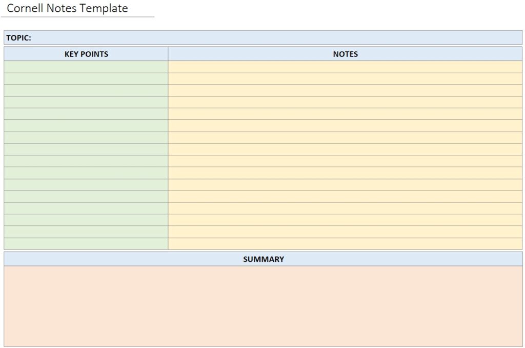 Changing colors in Cornell Note OneNote Template